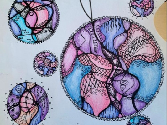 Neurographic kerstballen maken